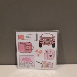 Pink Vinyl Visco Girl Stickers